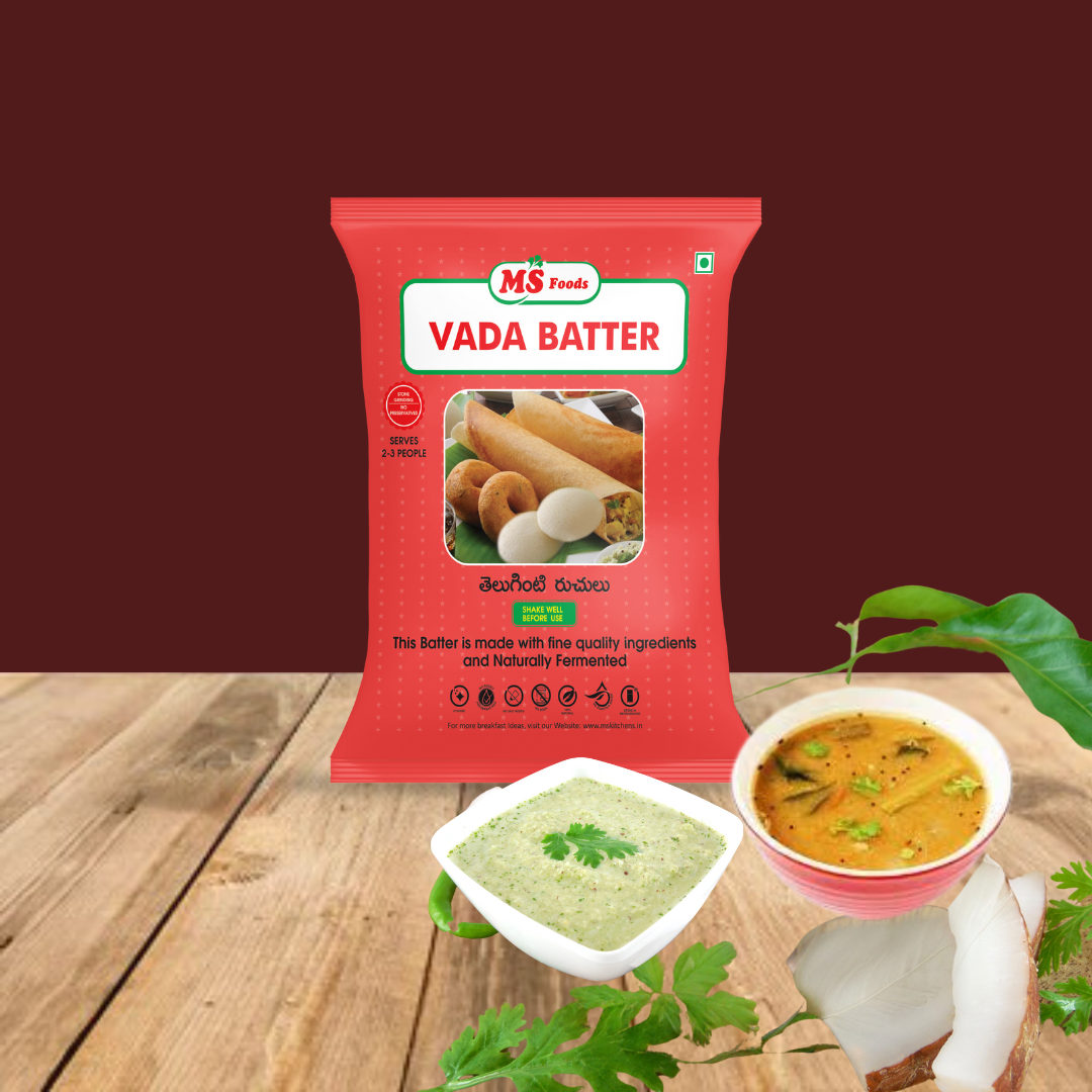 Vada Batter (500g) with Sambar and Chutney