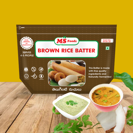 Brown Rice Dosa with Chutney and Sambar